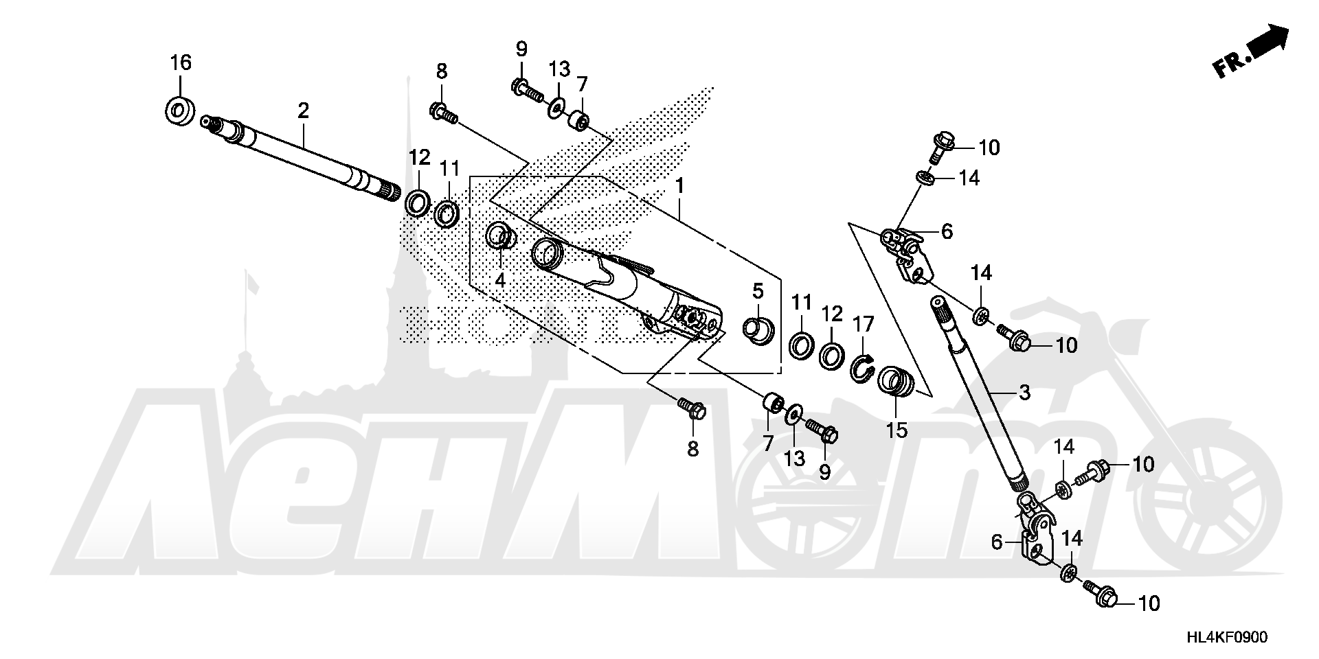 Запчасти для Квадроцикла Honda 2019 SXS1000M3P Раздел: STEERING SHAFT | рулевой вал
