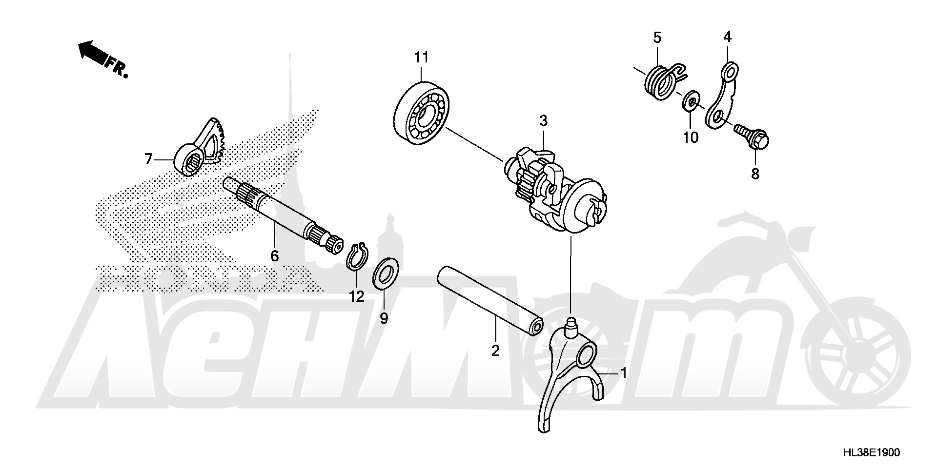 Запчасти для Квадроцикла Honda 2019 SXS700M2 Раздел: GEARSHIFT FORK | переключение передач вилка