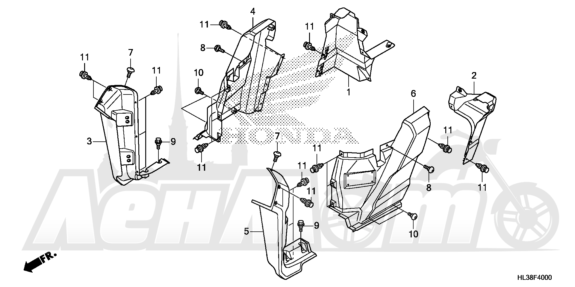 Запчасти для Квадроцикла Honda 2019 SXS700M2 Раздел: SIDE COVER | боковая сторона крышка