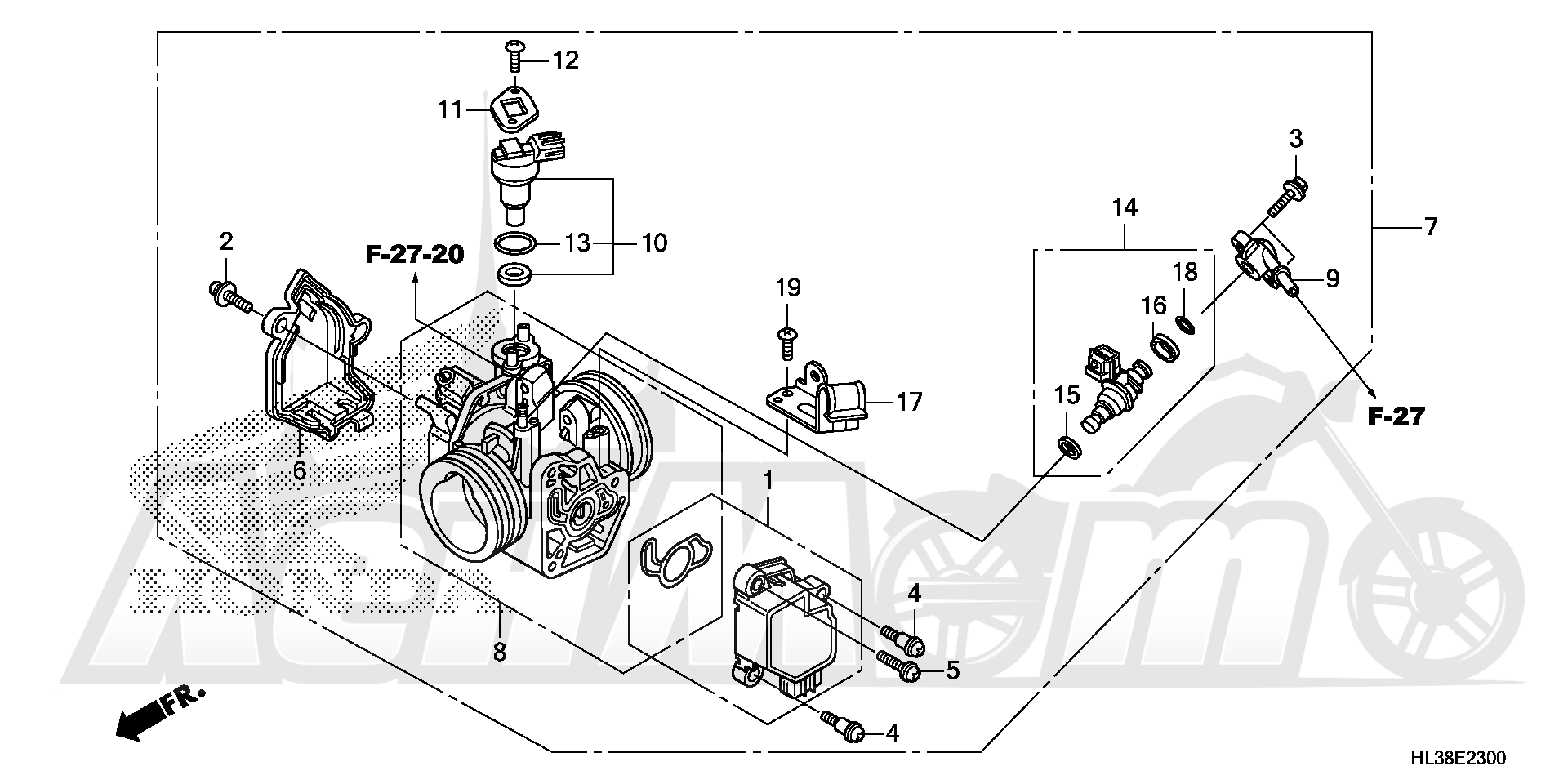 Запчасти для Квадроцикла Honda 2019 SXS700M2 Раздел: THROTTLE BODY | дроссельный узел