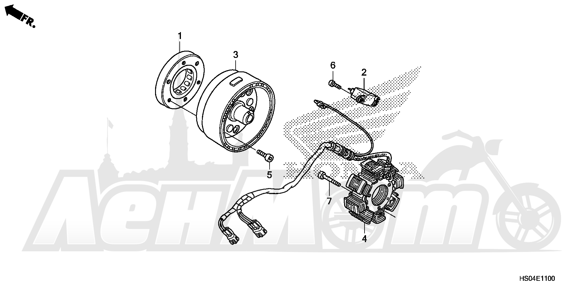 Запчасти для Квадроцикла Honda 2019 TRX250TE1 Раздел: GENERATOR | генератор