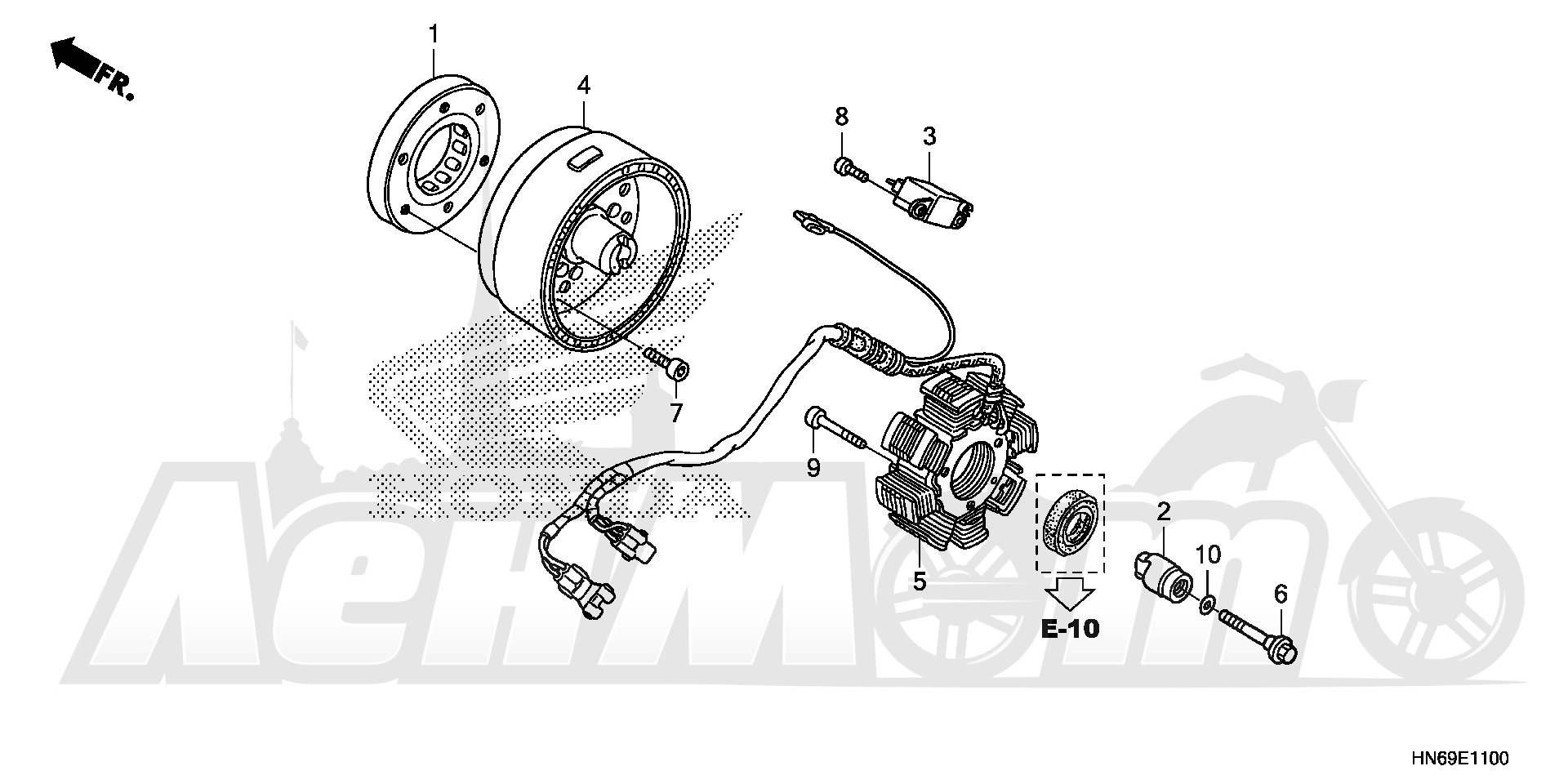 Запчасти для Квадроцикла Honda 2019 TRX250X Раздел: GENERATOR | генератор