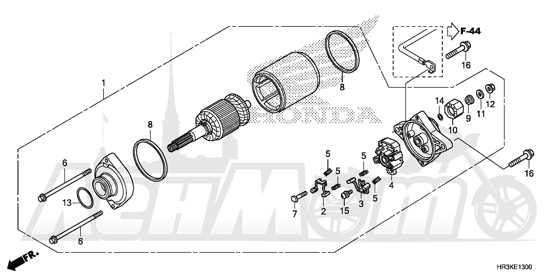 Запчасти для Квадроцикла Honda 2019 TRX420FA2 Раздел: STARTER MOTOR | электростартер