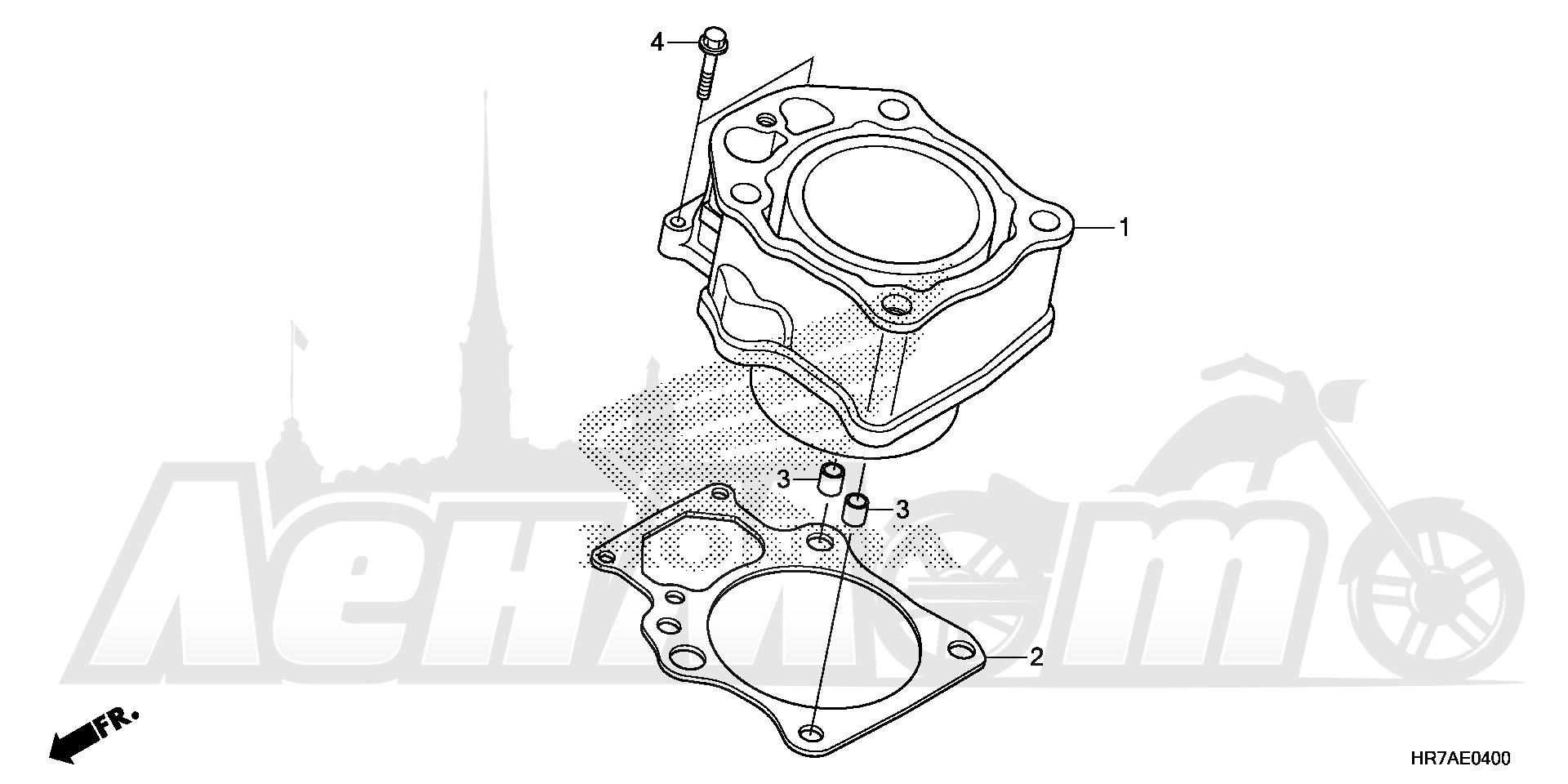 Запчасти для Квадроцикла Honda 2019 TRX420FA5 Раздел: CYLINDER | цилиндр