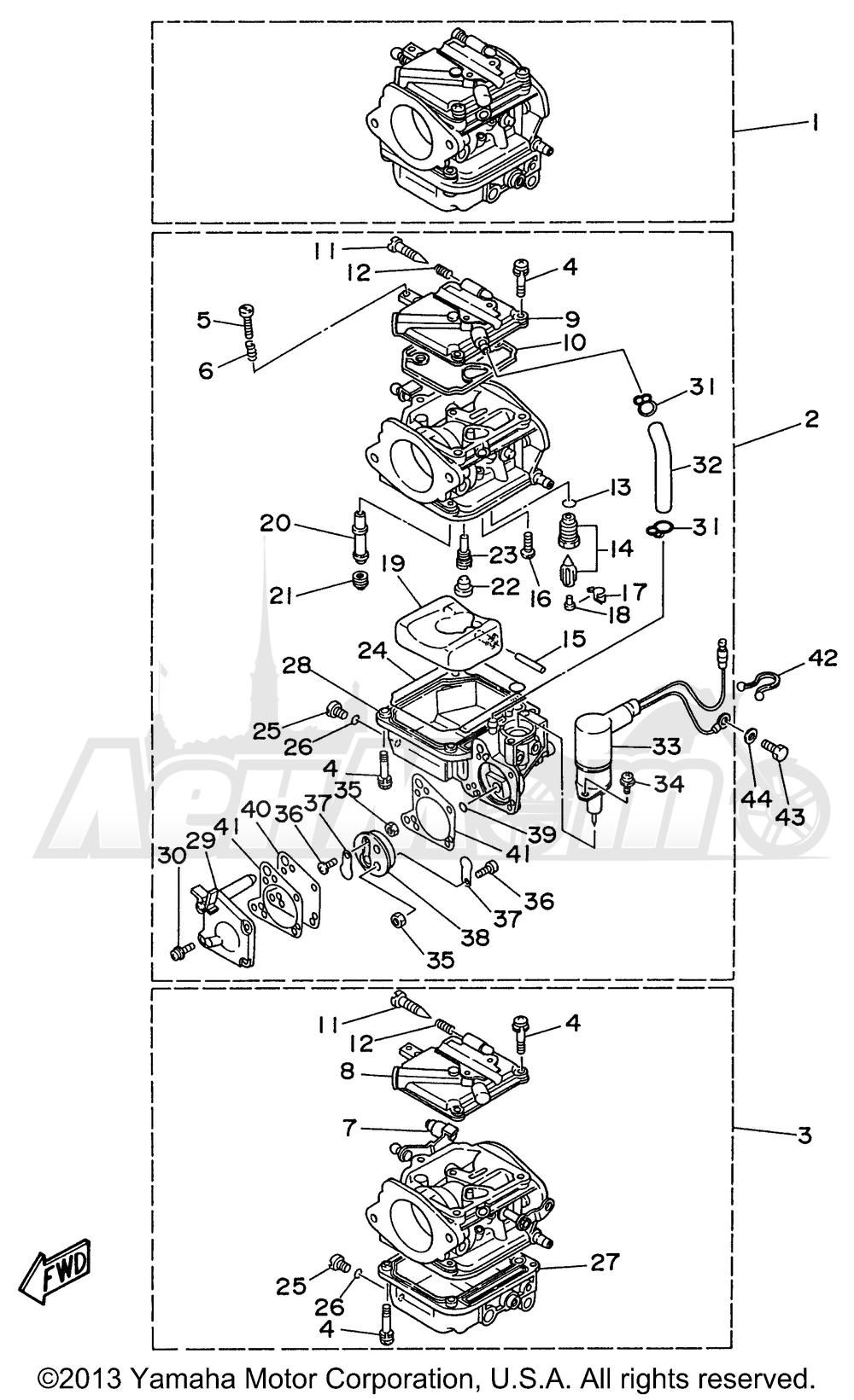 Запчасти для Лодочного мотора Yamaha 1999 P75TLHX Раздел: CARBURETOR | карбюратор