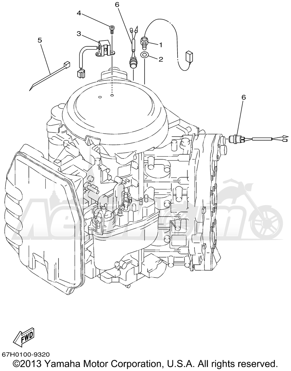 Запчасти для Лодочного мотора Yamaha 1999 PX150TLRX Раздел: ELECTRICAL 4 | электрика 4
