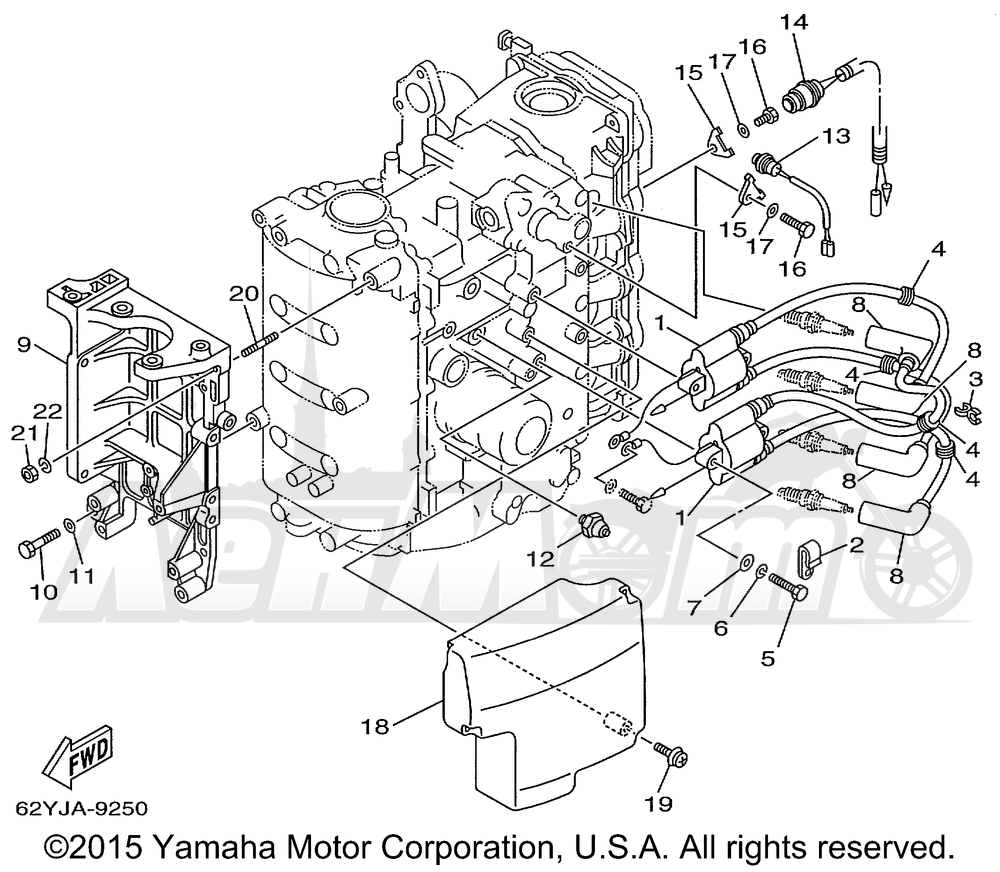 Запчасти для Лодочного мотора Yamaha 1999 T50TLRX/F50TLRX/F40TLRX Раздел: ELECTRICAL 1 | электрика 1