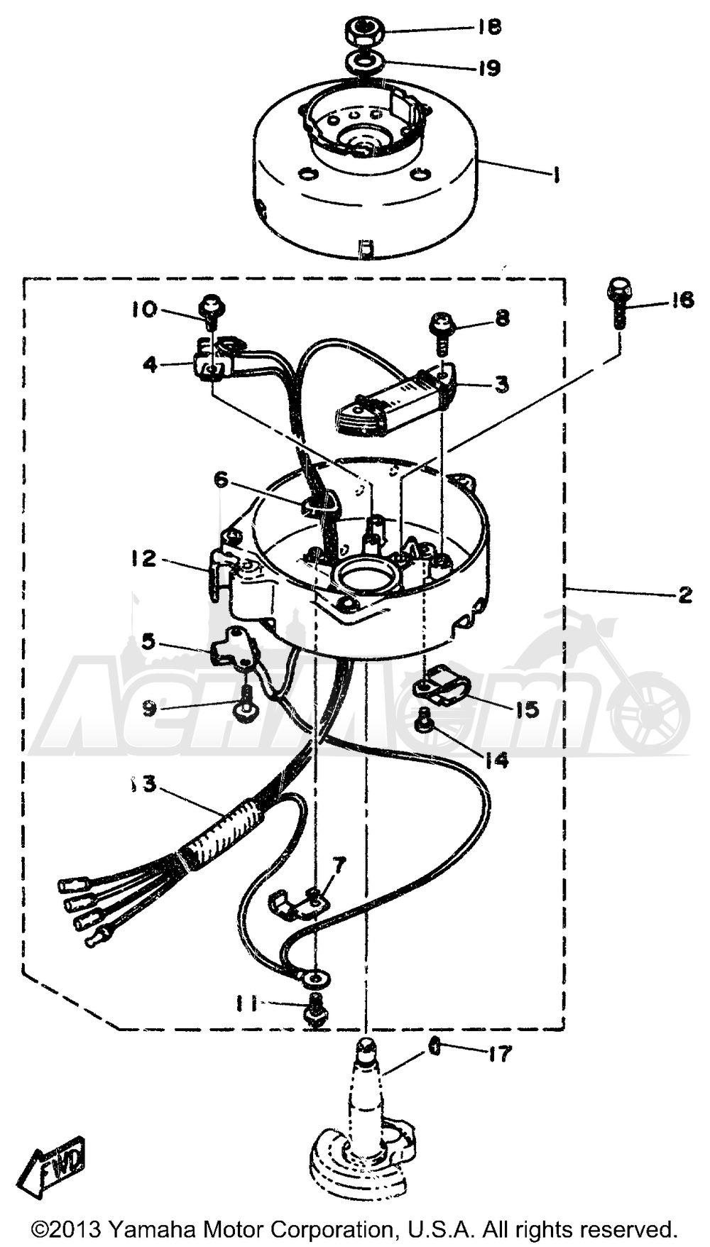 Запчасти для Лодочного мотора Yamaha 1998 3MSHW/3MLHW Раздел: GENERATOR | генератор