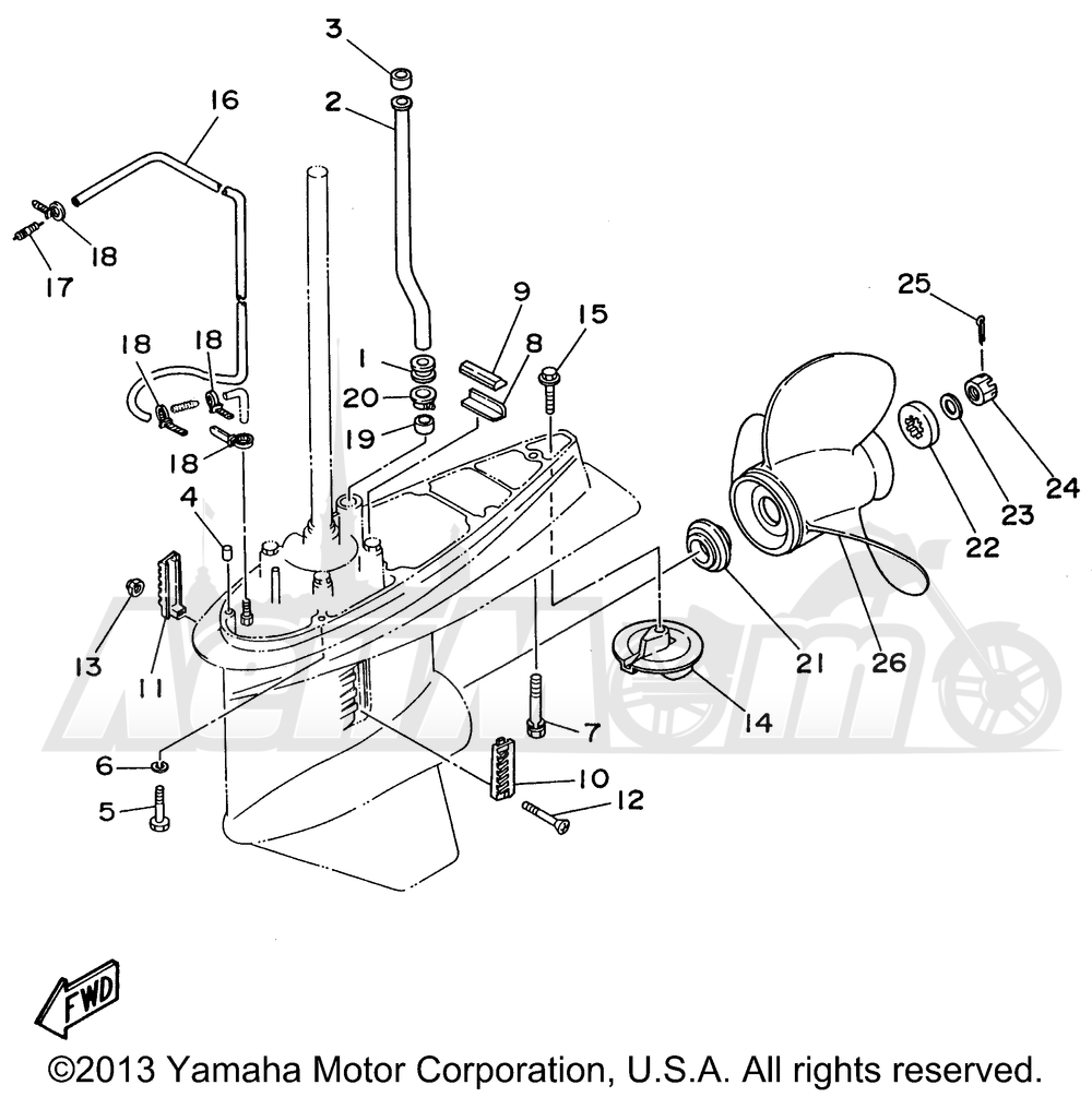 Запчасти для Лодочного мотора Yamaha 1998 C115TXRW/C115TLRW Раздел: LOWER CASING DRIVE 2 | нижний CASING привод 2
