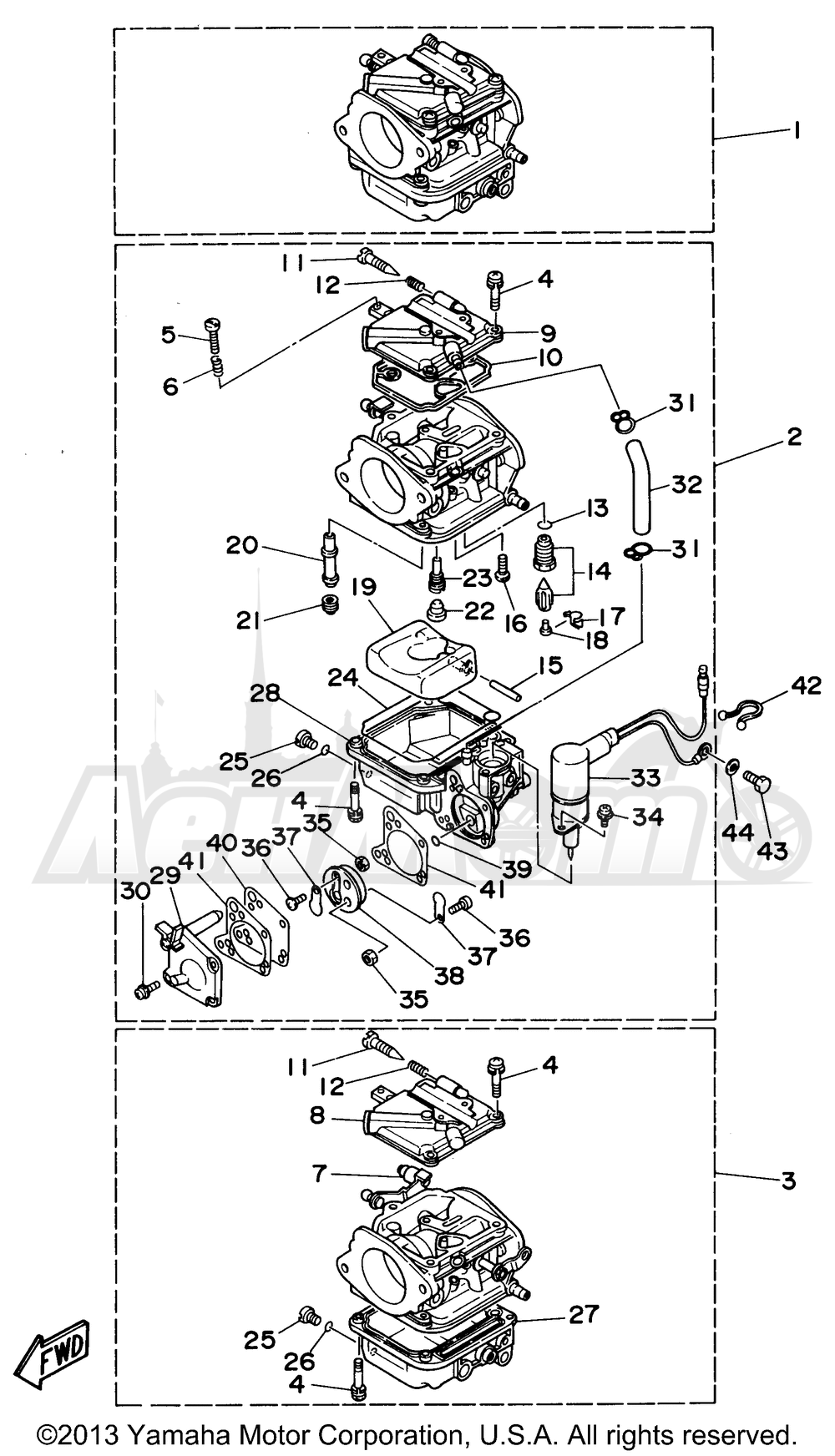 Запчасти для Лодочного мотора Yamaha 1998 P60TLHW Раздел: CARBURETOR | карбюратор