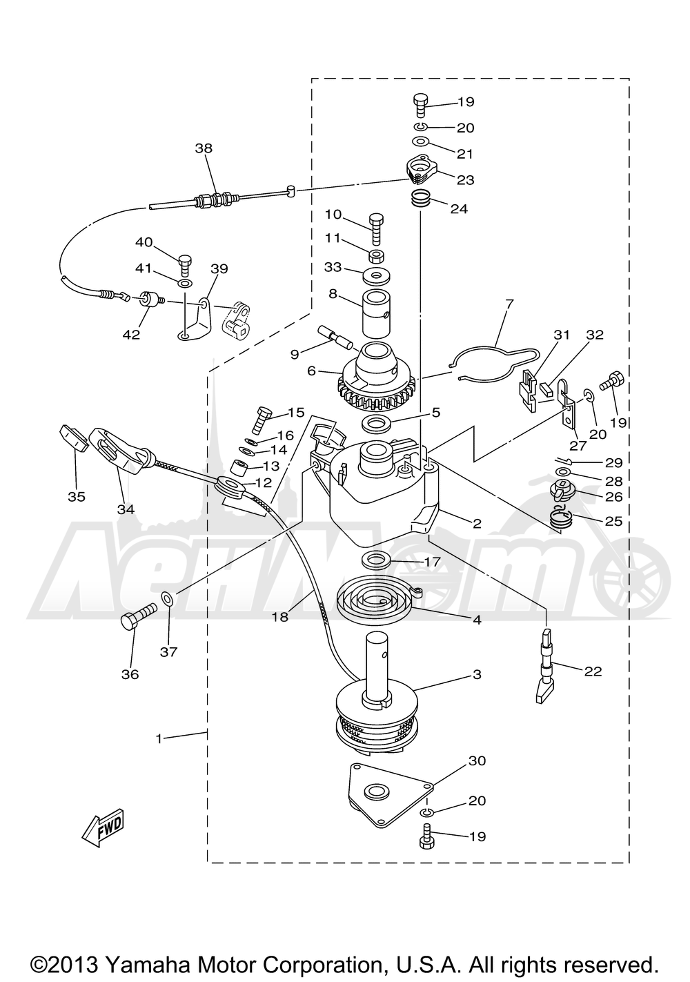 Запчасти для Лодочного мотора Yamaha 1998 T9.9EXRW/T9.9MXHW/T9.9EXHW/T9.9ELRW/T9.9MLHW/T9.9ELHW Раздел: STARTER | стартер