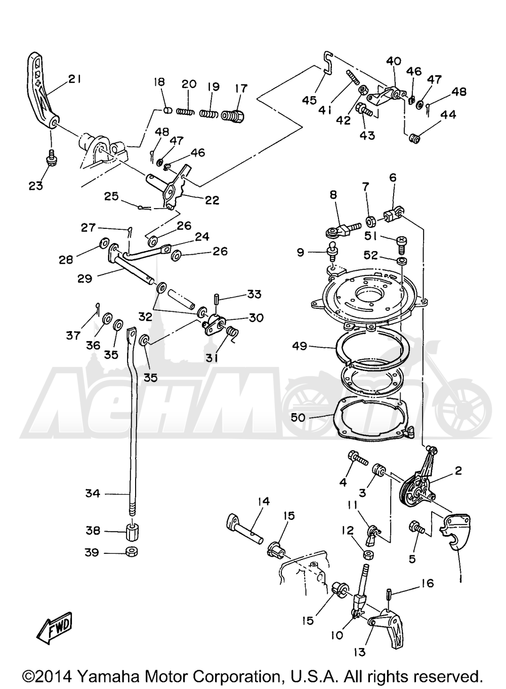 Запчасти для Лодочного мотора Yamaha 1997 C30ELRV Раздел: CONTROL | управление