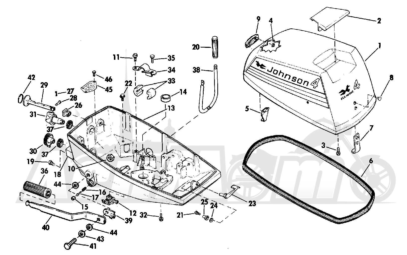 Запчасти мотора джонсон. Лодочный мотор Джонсон 3.5 запчасти. Johnson j25rstc запчасти. Запчасти для лодочных моторов Джонсон. Джонсон 6-8 схема.