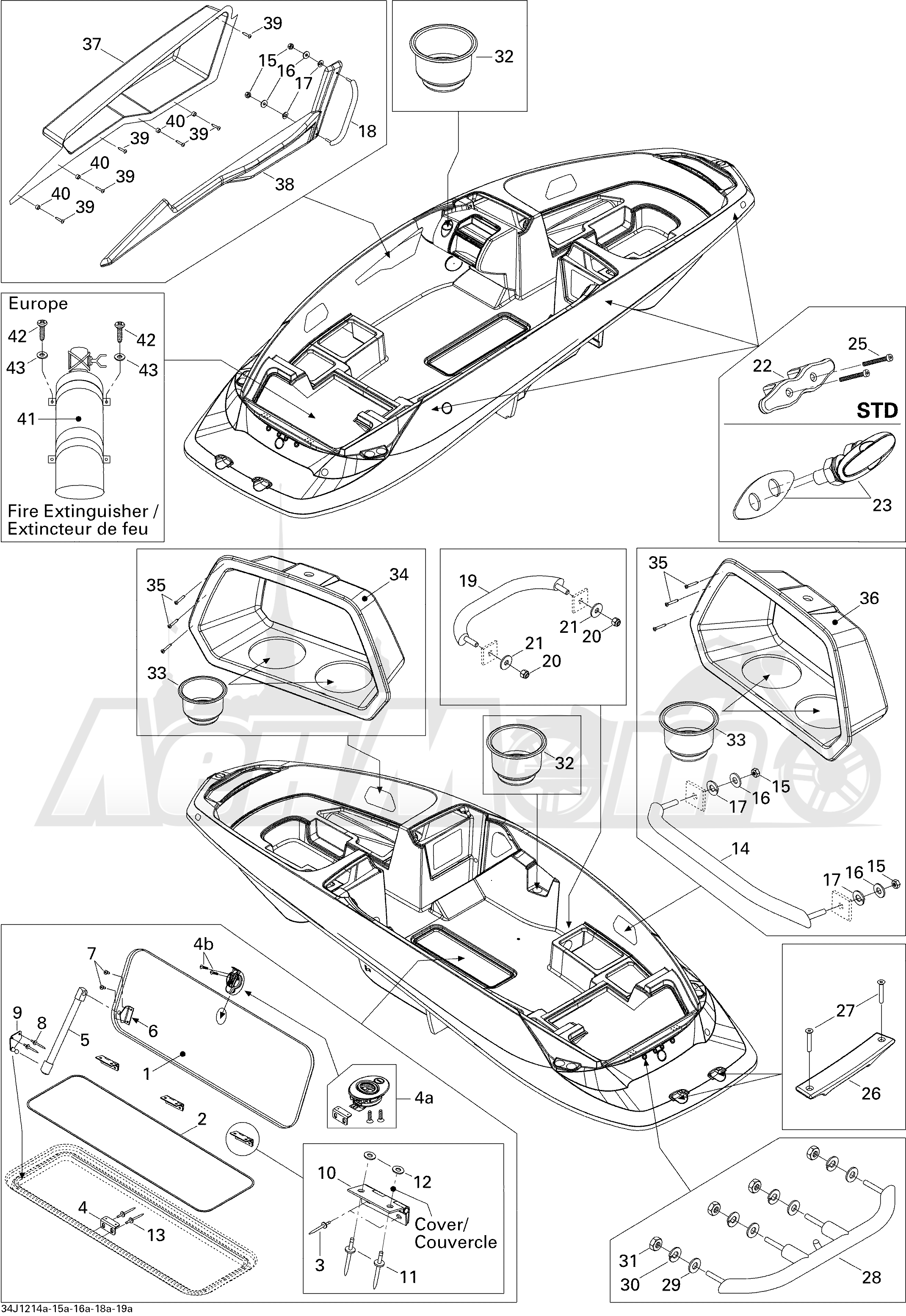 Запчасти для Катера Sea-Doo 2012 230 Challenger SE 520 Раздел: 09- Body And  Accessories 1